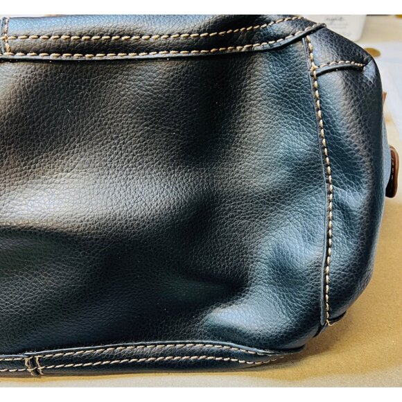 Relic Black & Brown Handbag With Leather Braided Handles Very Clean - Picture 5 of 6